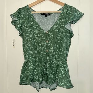 One ❤️ Clothing LA Peplum Short Sleeve Shirt